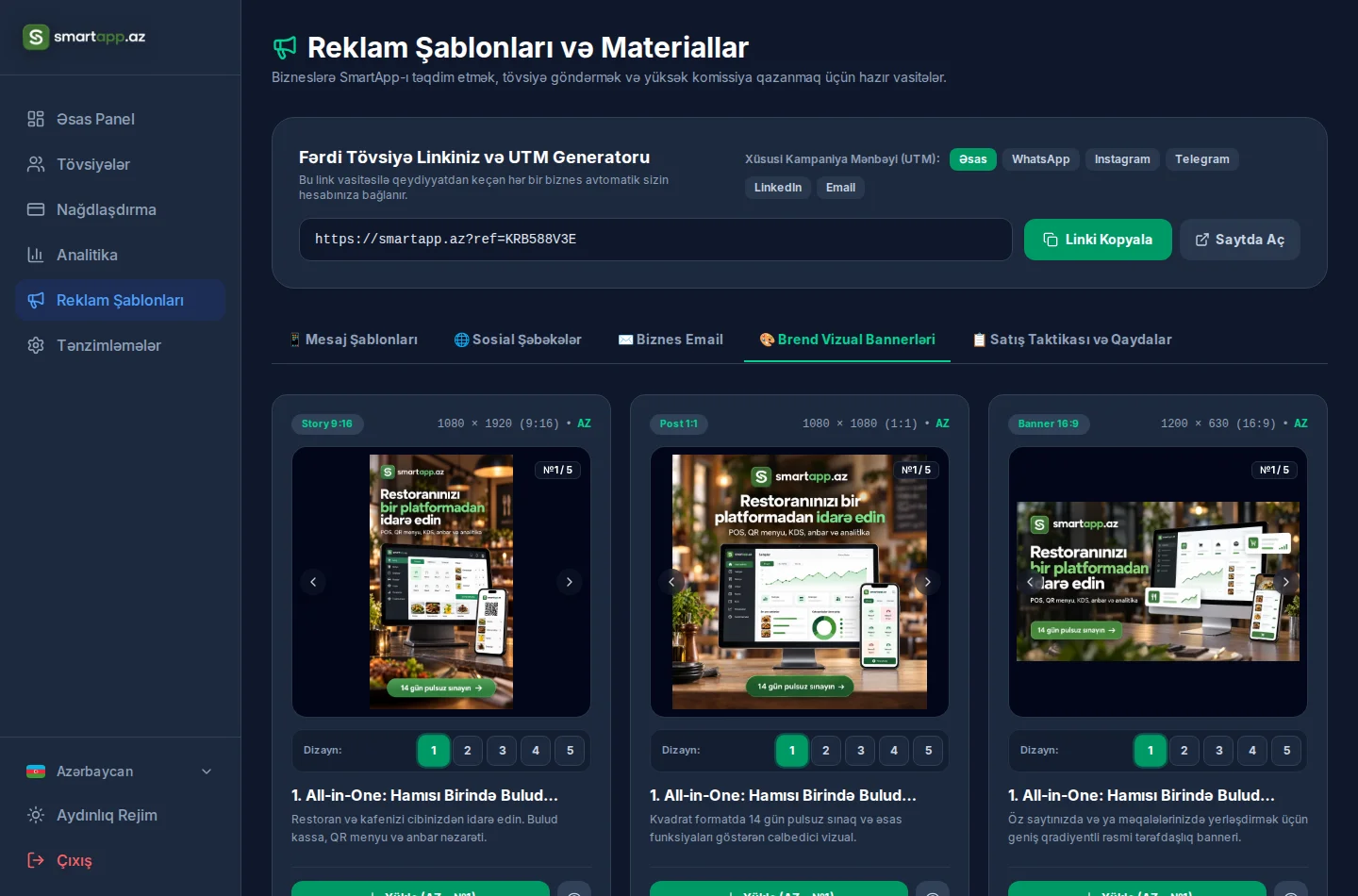 SmartApp Reklam Şablonları və Brend Vizual Bannerləri